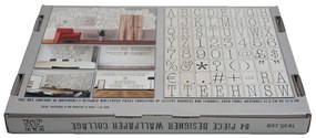 1Wall Kreatívna koláž na stenu 64 dielov 37,5 x 27,5cm Klasické písmo