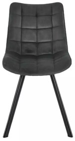 LuxuryForm DESIGN Stolička ORLEN VELUR - tmavo šedá