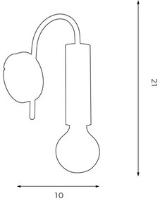 Nástenné svietidlo LOPPE 1xE27/60W/230V čierna