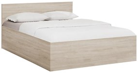 Posteľ SOFIA 160 x 200 cm, dub sonoma Rošt: S latkovým roštom, Matrac: Matrac COCO MAXI 20 cm