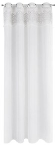ZÁCLONA NA KRÚŽKOCH DAPHNE 140X250 CM BIELA
