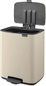 Béžový pedálový oceľový odpadkový kôš 12 l Bo – Brabantia