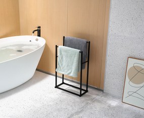 Vešiak na uteráky s 2 ramenami TORMES čierny