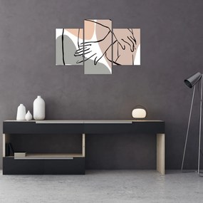 Obraz - Woman body line art N⁰2 (90x60 cm)