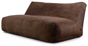 Tmavohnedý menčestrový sedací vak Sofa Tube 190 – SLOWDOWN