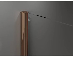 Mexen Velar, posuvné dvere do otvoru typ Walk-In 90 cm, 8mm číre sklo, ružové zlato, 871-090-000-03-60