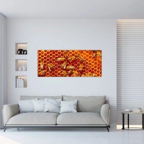 Obraz - Medový plást (120x50 cm)