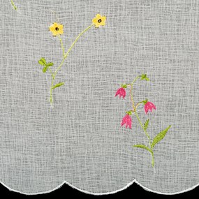 ZÁCLONA NA PÚTKACH MARIKA 350X145 CM KVETY