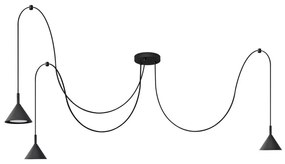 Luster na lanku ETNA 3xGX53/10W/230V pavúk čierna