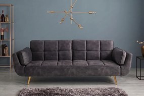 Dizajnová rozkladacia pohovka Bailey 215 cm tmavosivý zamat