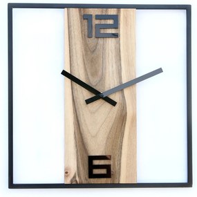 Nástenné hodiny Woody 33 cm orech/čierne