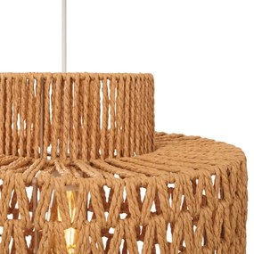 MAXLIGHT P0587 - Luster na lanku RAFFLE 1xE27/15W/230V pr. 40 cm hnedá