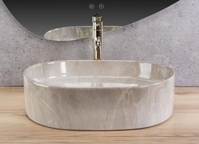 Rea Nadia, umývadlo na dosku 500x380x120 mm, imitácia kameňa - Kashmir, REA-U9241
