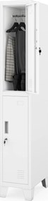 Šatníková skriňa pre zamestnancov biela BARTEK 1 Plus 292 x 1720 x 450 mm