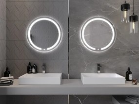 Mexen Rose, LED kúpeľňové zrkadlo s podsvietením 60x60 cm, 6000K, ochrana proti zahmlievaniu, 9810-060-060-611-00