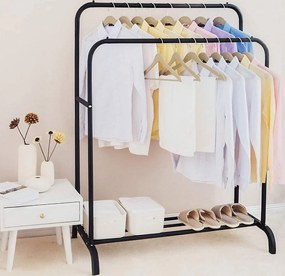 Čierny dvojitý vešiak na oblečenie BENI