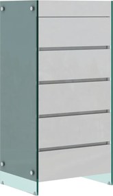 Komoda Soho 59 cm biela/číra