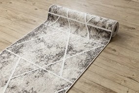 Behúň MATEO 8031/944 geometrický, trojuholníky - štrukturálny sivý / béžový