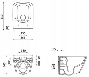 Cersanit S701-405-ECO - Závesné WC s WC sedátkom CITY keramika/biela