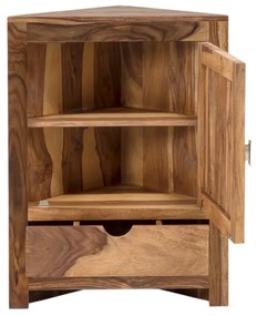 furniture-nabytek.cz - Masívna kúpeľňová skrinka Lagos z palisandru, lakovaná, hnedá – 60×32×80 cm