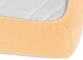 Jersey napínacie prestieradlo na extra vysoký matrac JR-004 Marhuľové 90 x 200 - výška 40 cm