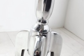 Barokový odkladací stolík MERCER 75 cm strieborný