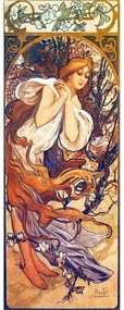 Reprodukcia obrazu Alfons Mucha - Spring, 80 x 30 cm