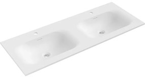 Mexen Vela, dvojumývadlo na zapustenie 121 x 46,5 cm, biela matná, 25231201D