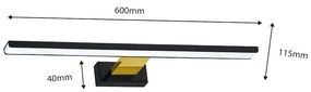 Nástenné LED svietidlo Shine1, 1x LED 13,8w, 4000k, (60 cm), b/g
