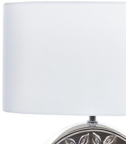 Keramická stolová lampa strieborná KHERLEN Beliani