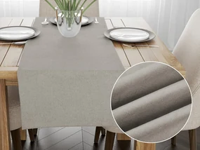 Biante Behúň na stôl/imitácia brúsenej kože Alcantara ALC-014 Svetlo sivý 35x140 cm