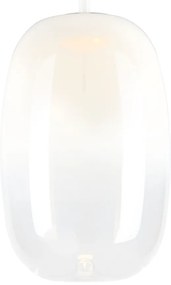 Závesné svietidlo Vaso, 1x biele sklenené tienidlo, (fi 13cm), w