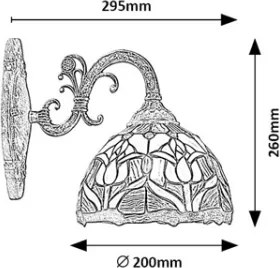 Brilagi - Tiffany vitrážové nástenné svietidlo LORAS 1xE27/40W/230V