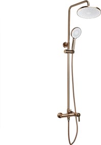 Rea Ontario, sprchový set nástenný s dažďovou sprchou, medená matná, REA-P9496