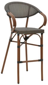 Barová stolička „Efolian grey", 58 x 58 x 113 cm