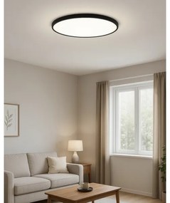 LED stropné svietidlo LED/40W/230V 3000/4000/6500K pr. 50 cm čierne