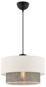 Luster na lanku ECHO 1xE27/60W/230V krémová/šedá