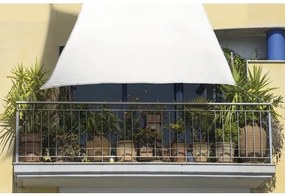 Balkónová slnečná plachta HDPE, biela 2,7x1,4 m