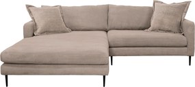XXXLutz ROHOVÁ SEDAČKA, textil, svetlohnedá P & B - Sedačky - 002330003402