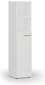 Kombinovaná kancelárska skriňa PRIMO WHITE, dvere na 3 poschodia, 400 x 420 x 1781 mm, biela