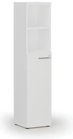 Kombinovaná kancelárska skriňa PRIMO WHITE, dvere na 3 poschodia, 400 x 420 x 1781 mm, biela