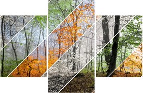 Obraz - Striedanie ročných období (90x60 cm)