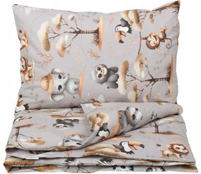Detské bavlnené obliečky do postieľky 120x90 cm BABYMAM PREMIUM - Dobrodružstvo v džungli