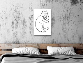 Artgeist Obraz - Cat Relaxing (1 Part) Vertical Veľkosť: 60x90, Verzia: Premium Print