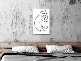 Artgeist Obraz - Cat Relaxing (1 Part) Vertical Veľkosť: 20x30, Verzia: Premium Print
