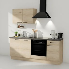 Kuchynská linka Naturel 195x60x91 cm dub San Remo ľavá