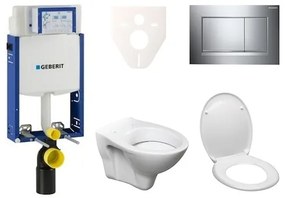 Cenovo zvýhodnený závesný WC set Geberit na zamurovanie + WC Ceramia S-Line Pro 110.302.00.5ND6