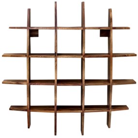 furniture-nabytek.cz - Police na stenu z dreva palisander 100x100x25