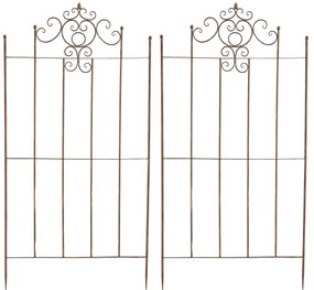 2x Mriežka na popínavé rastliny Paula - 180 x 85,5 cm - Hnedá antik