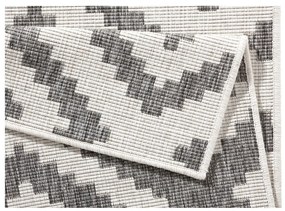 Sivý vonkajší koberec NORTHRUGS Malta, 80 x 345 cm